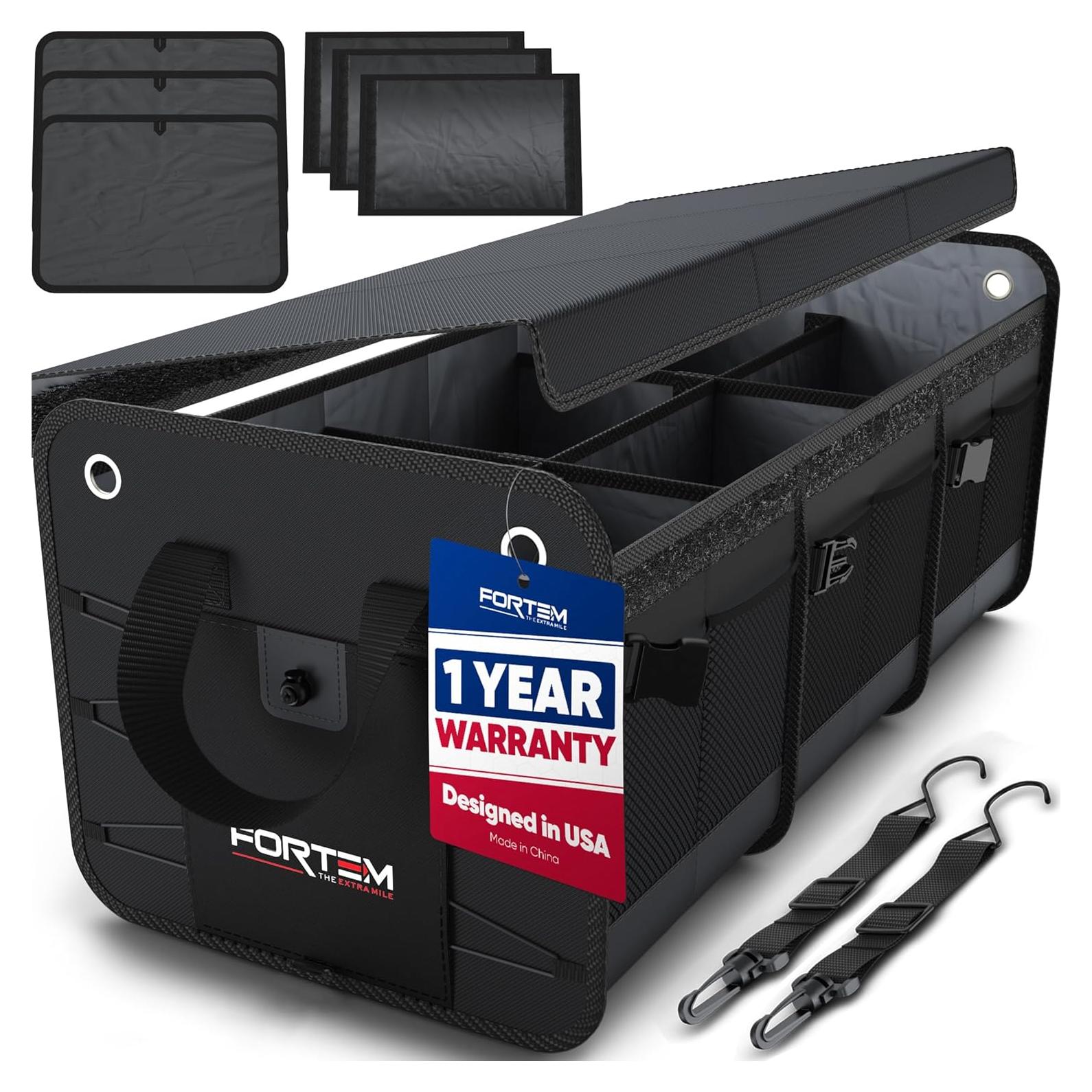 Organizador de Maletero FORTEM Extra Grande 90L Plegable Antideslizante