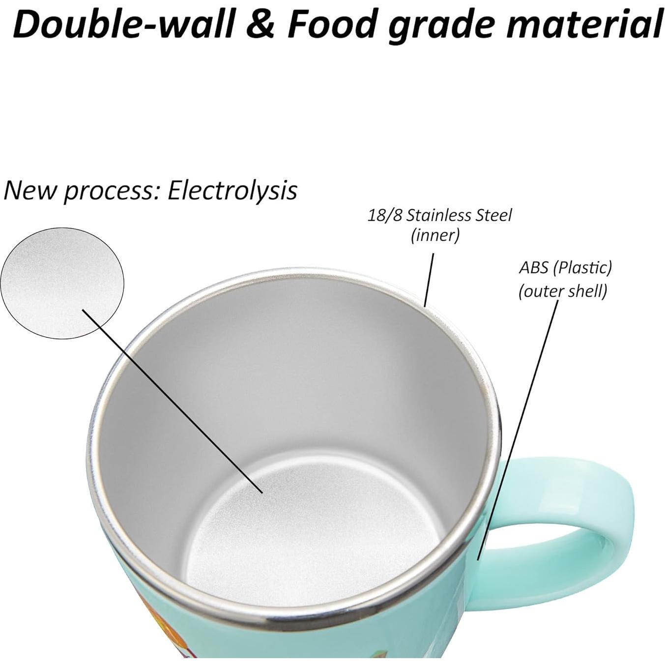 Taza Sippy Valueder Acero Inoxidable 198ml Azul Pavo Real