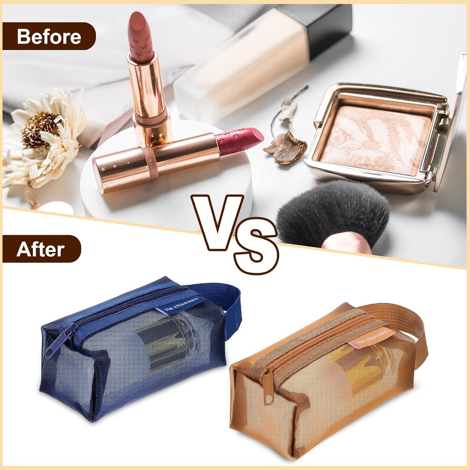 Bolsa de Malla con Cremallera uxcell 10.5x5x6 cm 3 Pcs Nylon