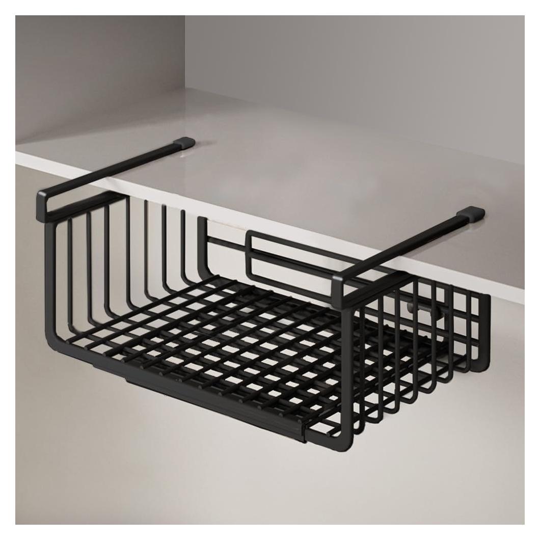 Cesta de Almacenamiento Expandible Bajo Estante Janebert Negro