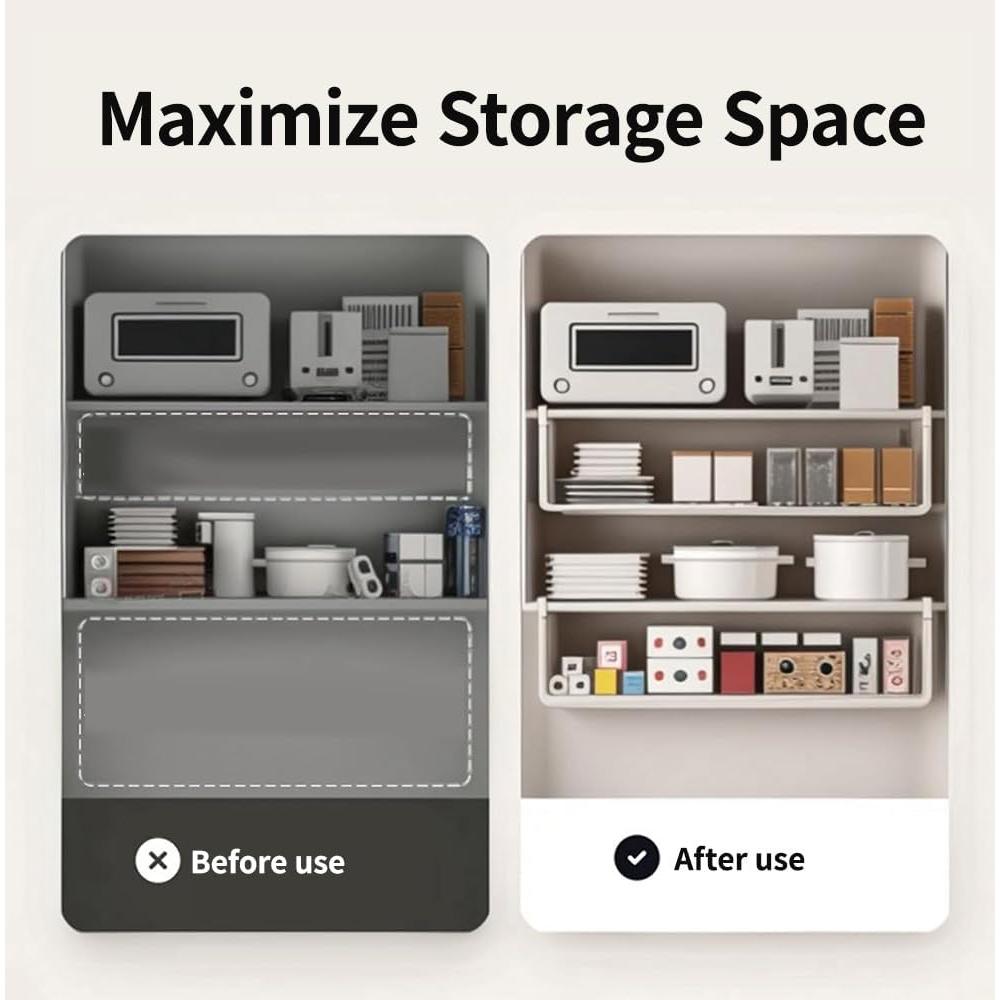 Cesta de Almacenamiento Expandible Bajo Estante Janebert Negro