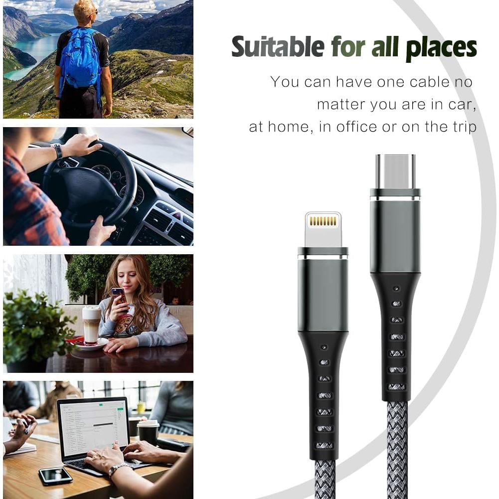 Cable USB C a Lightning 2 Pack 0.91m DFLASHS Carga Rápida