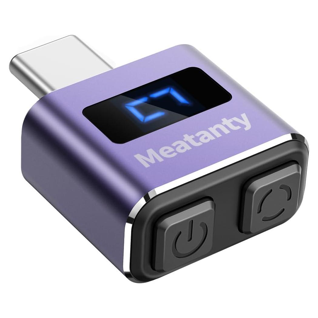 Ratón Jiggler Meatanty USB-C Metálico Indetectable Púrpura