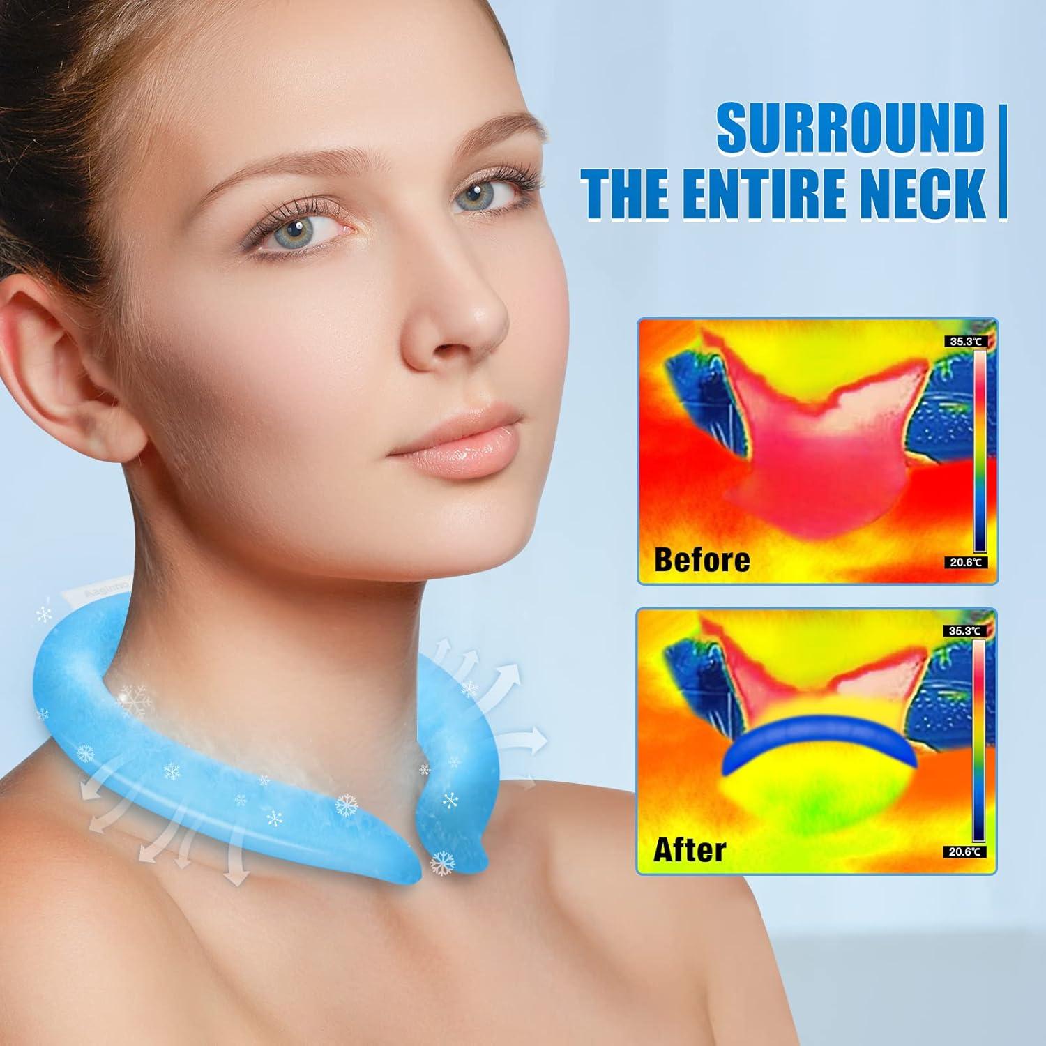 Tubo Enfriador de Cuello Maginno Azul - Alivio Sofocos y Calor