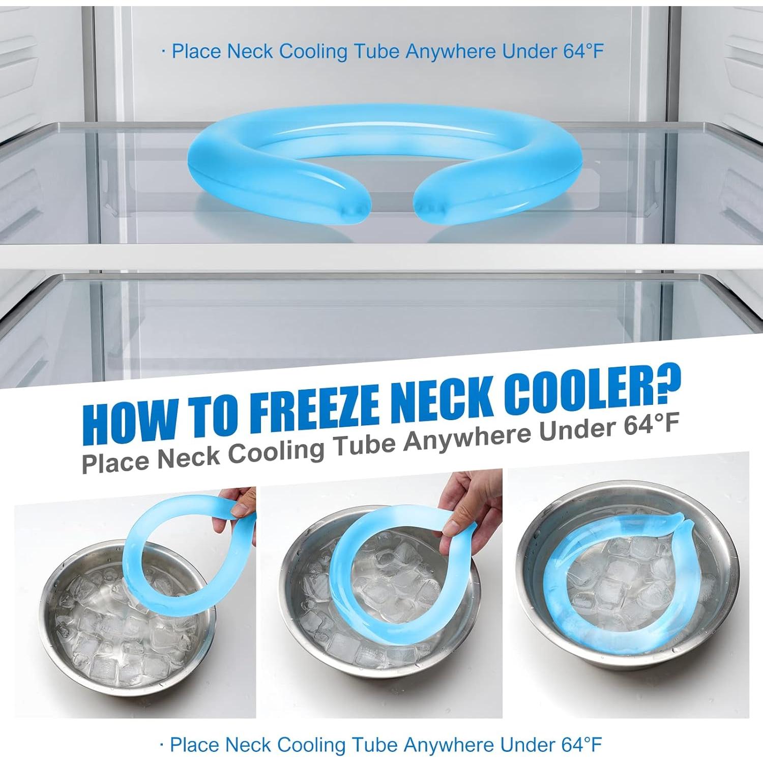 Tubo Enfriador de Cuello Maginno Azul - Alivio Sofocos y Calor