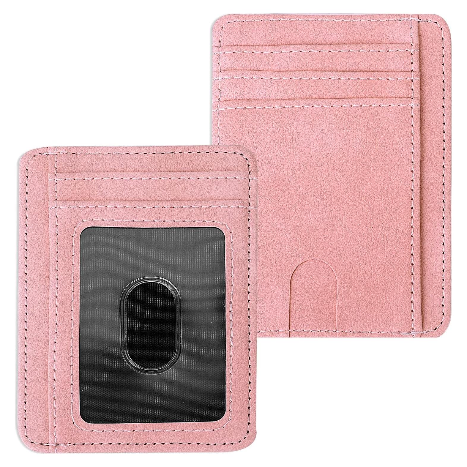 Estuche para Tarjetas de Crédito Giantree Rosa con Bloqueo RFID