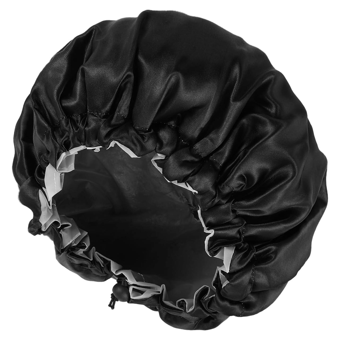 Gorro de Ducha Impermeable Ajustable Abeillo Negro 32 cm
