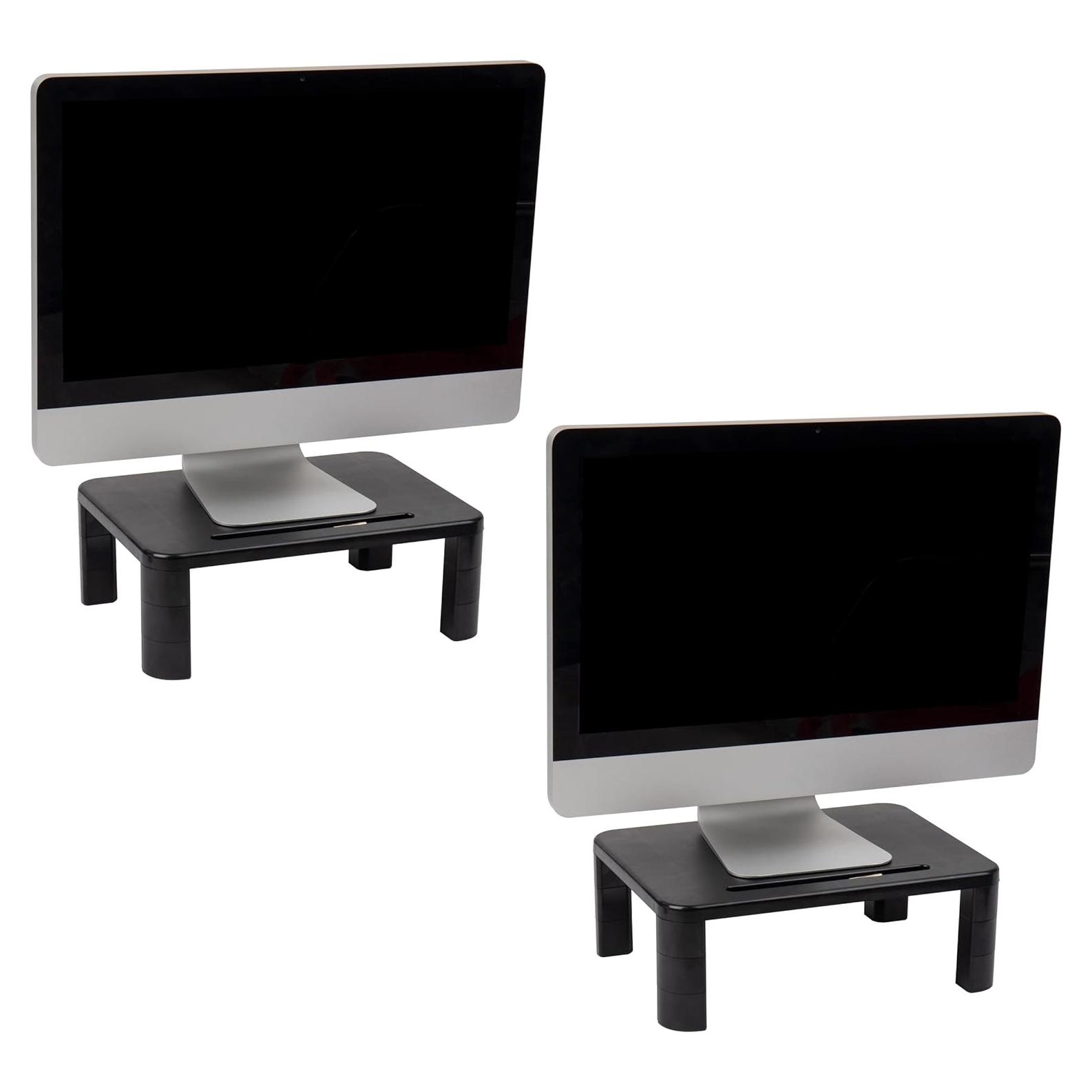 Soporte para Monitor Ajustable Mind Reader Set de 2 Negro