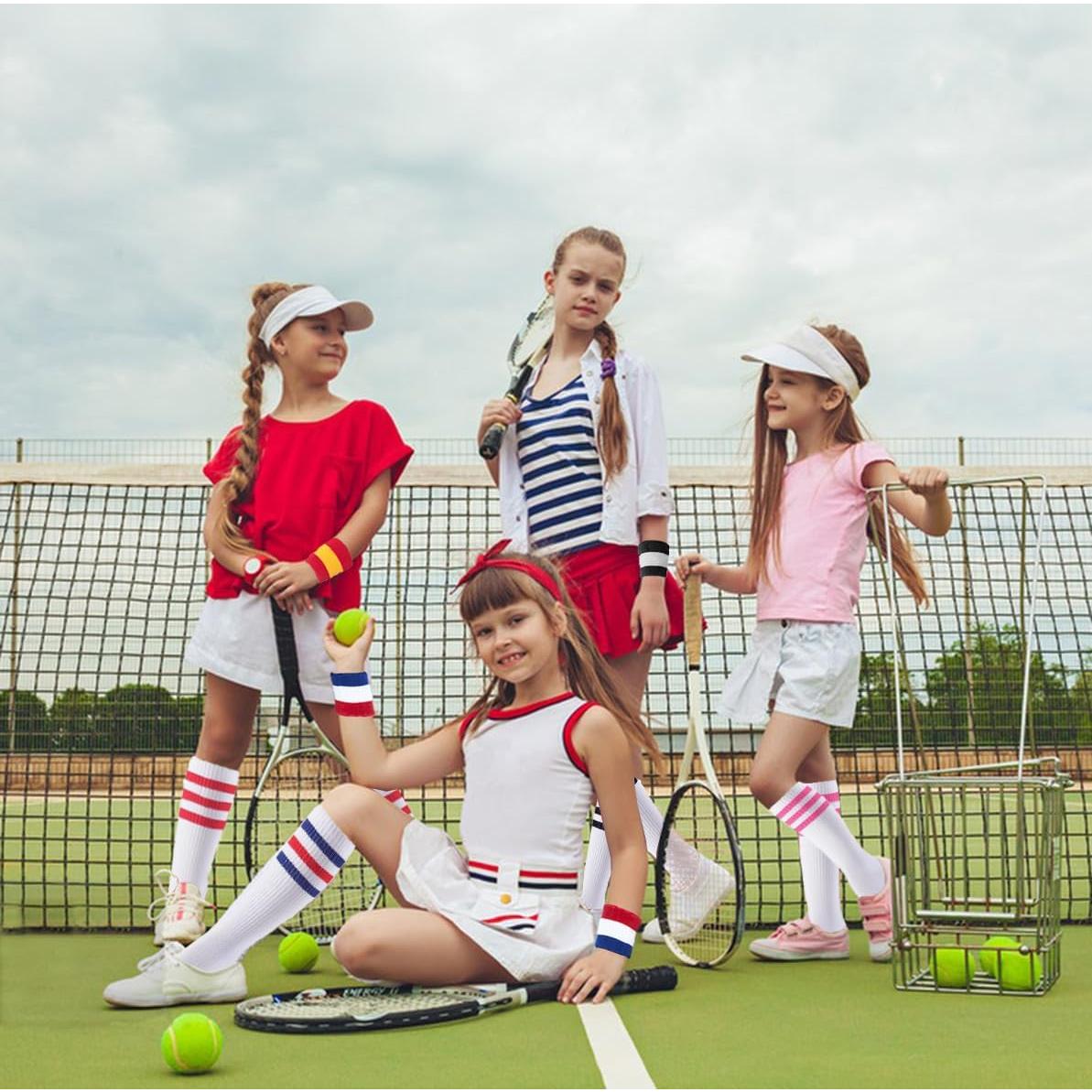 Conjunto de 5 Piezas de Bandas y Calcetines a Rayas Unisex