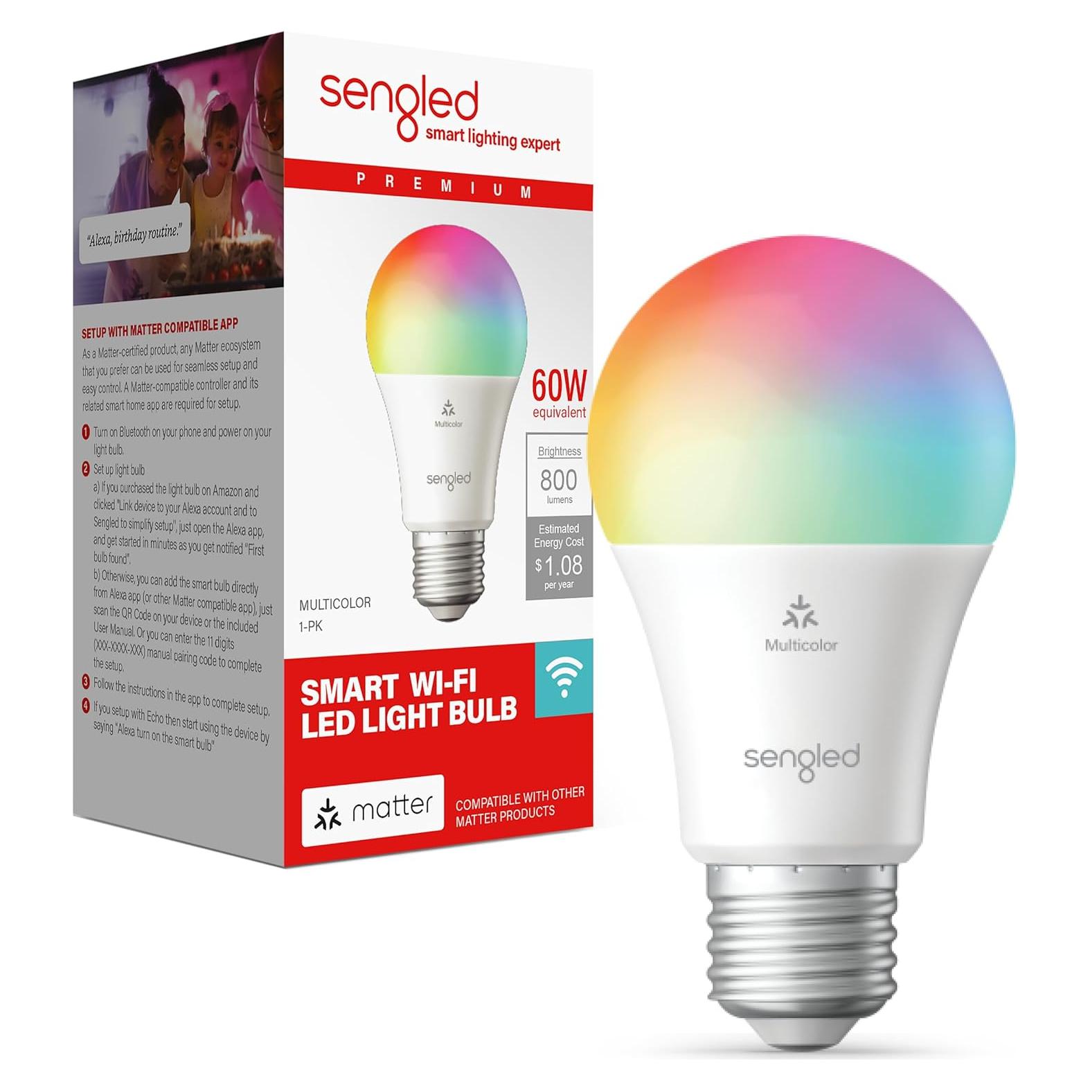 Bombilla LED Inteligente Sengled A19 Multicolor 800LM