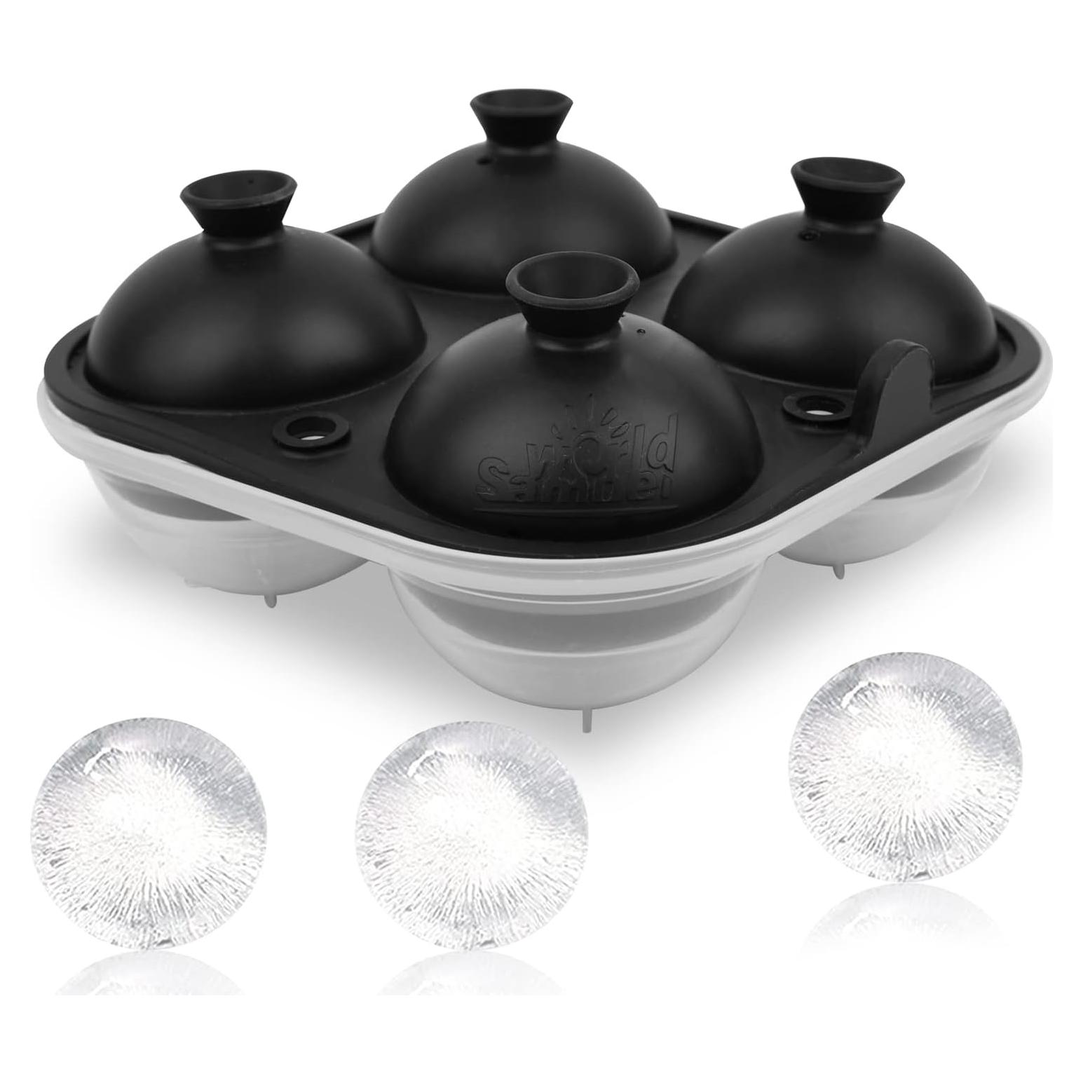 Molde de Hielo Grande Samuelworld - 4 Esferas Redondas 15.29 cm