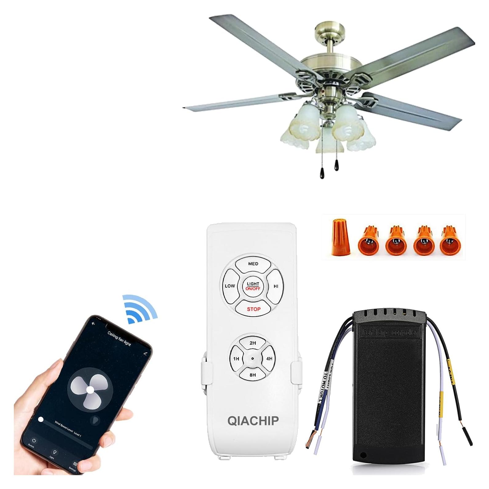 Control Remoto Universal WiFi QIACHIP para Ventilador de Techo