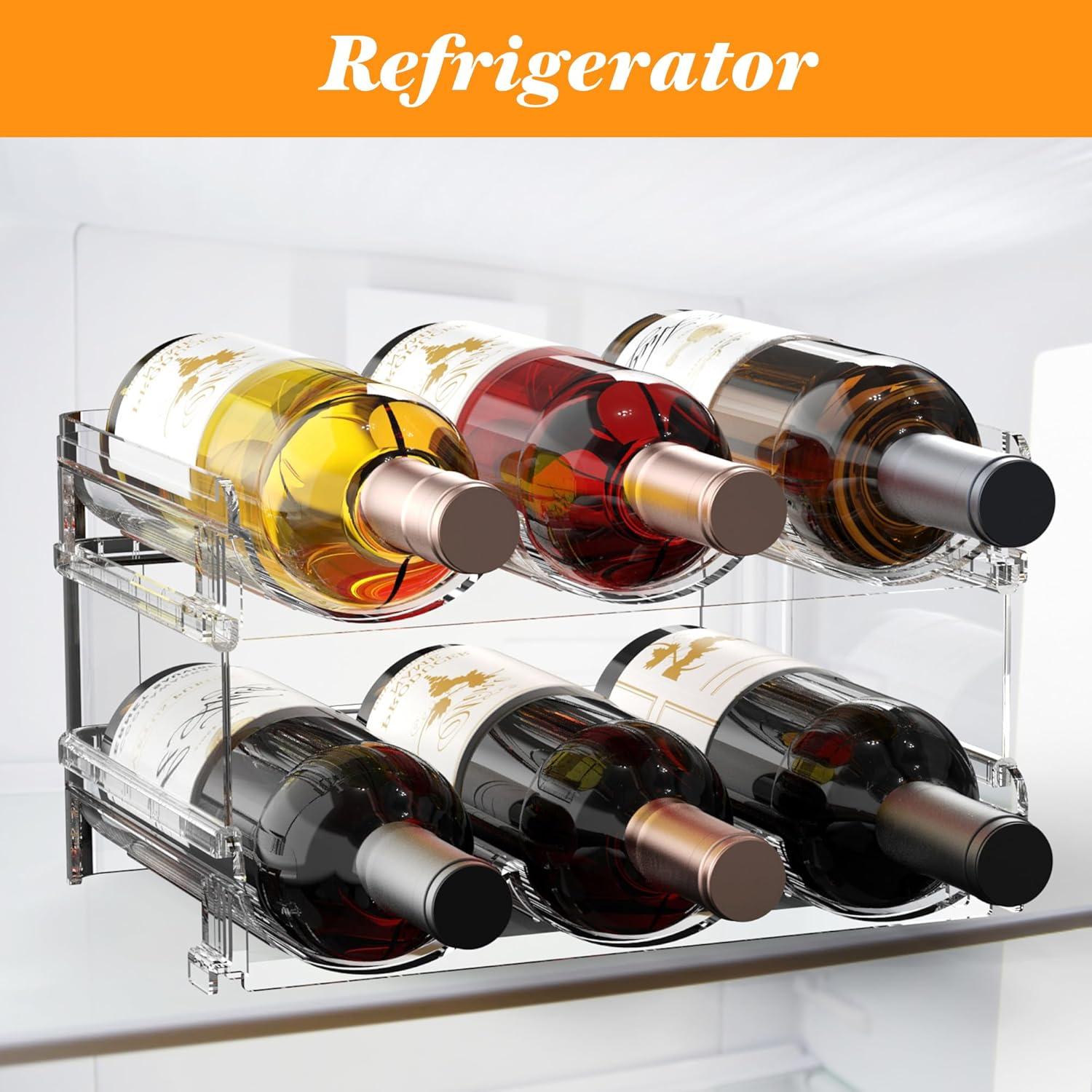 Estante Apilable para Vino Noyhnuoch - Organizador 6 Botellas