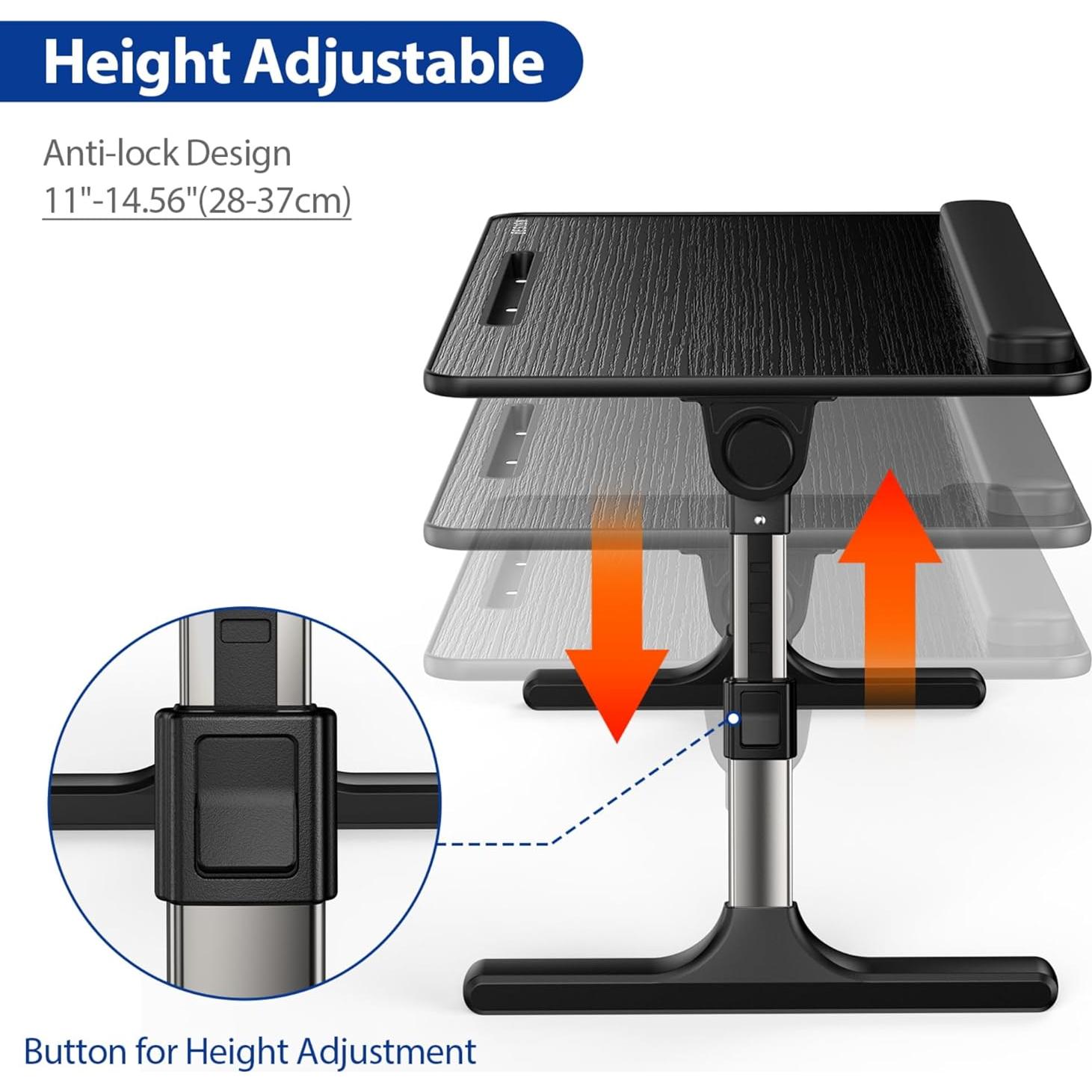 Mesa de Laptop Ajustable BESIGN LT07 Extra Grande Negra