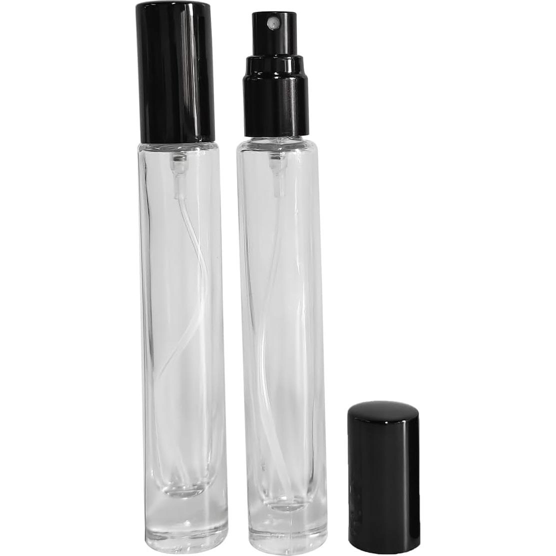 8 Botellas de Spray de Vidrio AGENIZ 10ml Recargables Negro