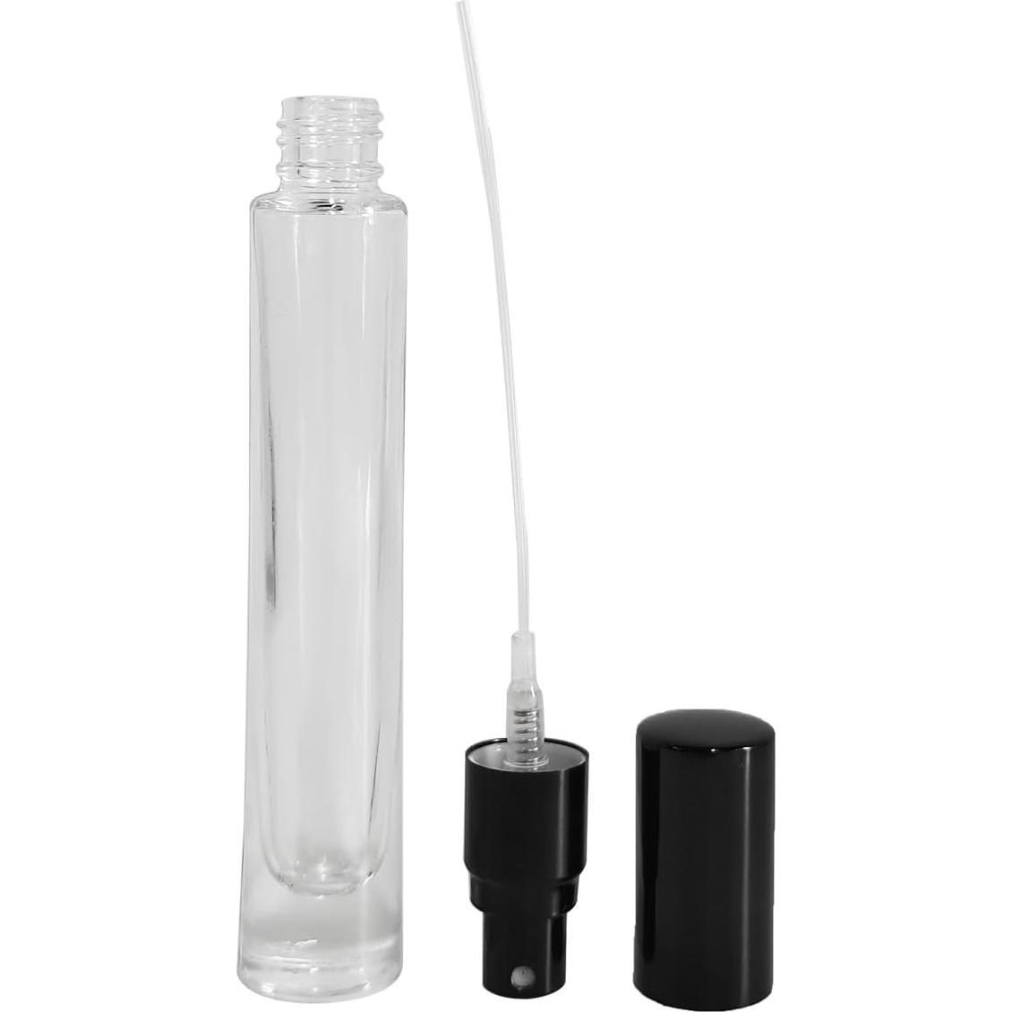 8 Botellas de Spray de Vidrio AGENIZ 10ml Recargables Negro