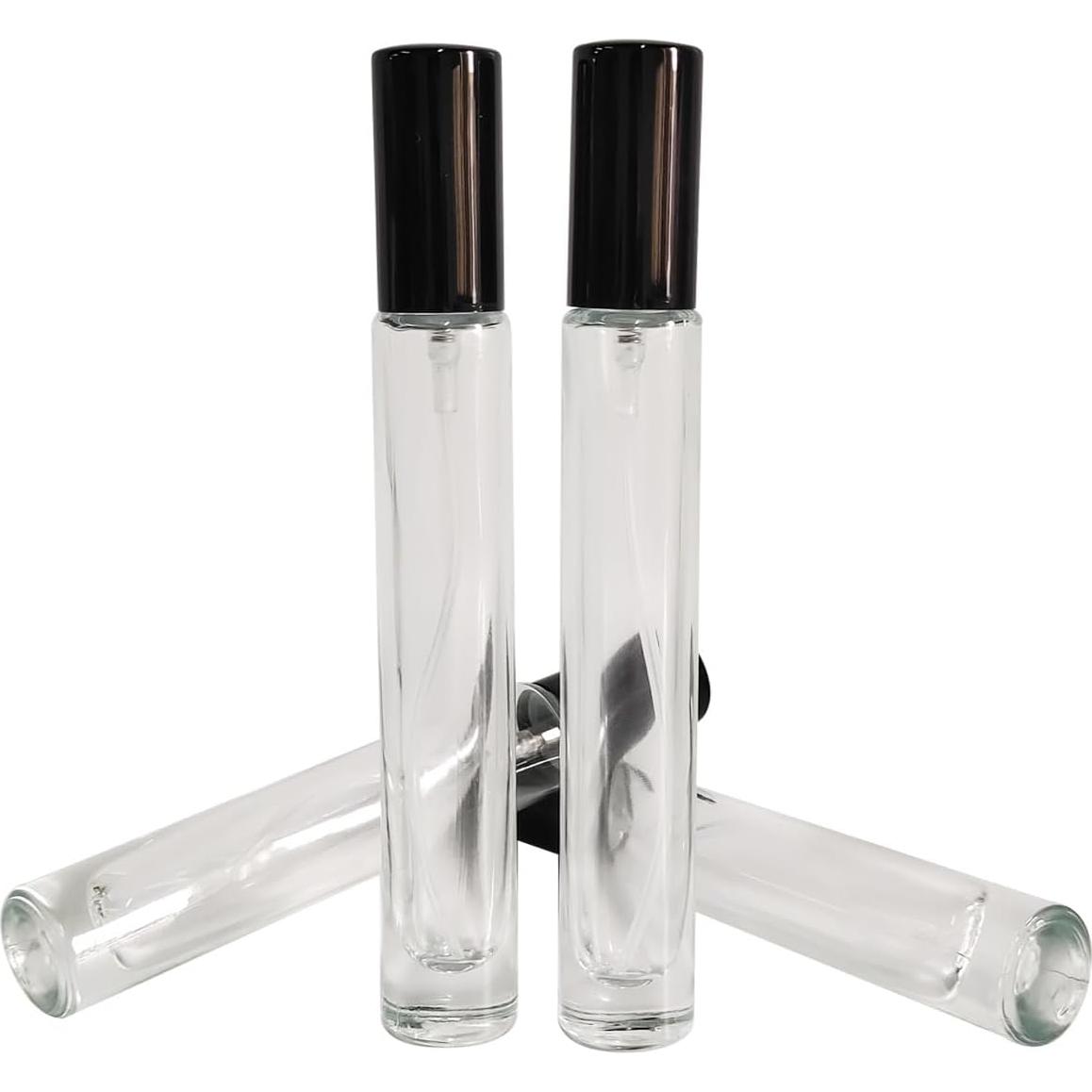 8 Botellas de Spray de Vidrio AGENIZ 10ml Recargables Negro