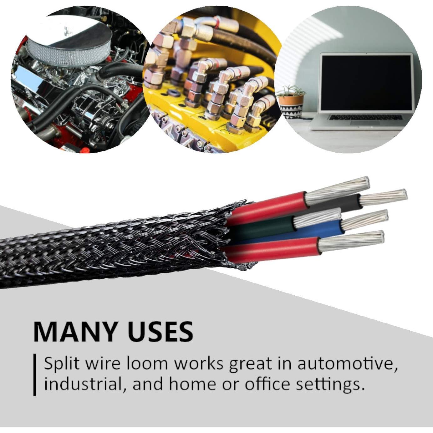 Manga de Cable Trenzada MGI WC-PET 7.62m 2.54cm Negra