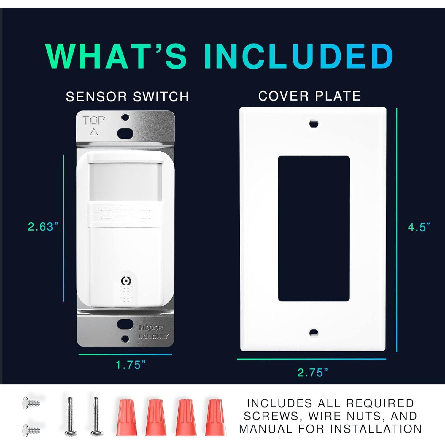 Interruptor de Luz con Sensor de Movimiento EverElectrix - 2 Piezas