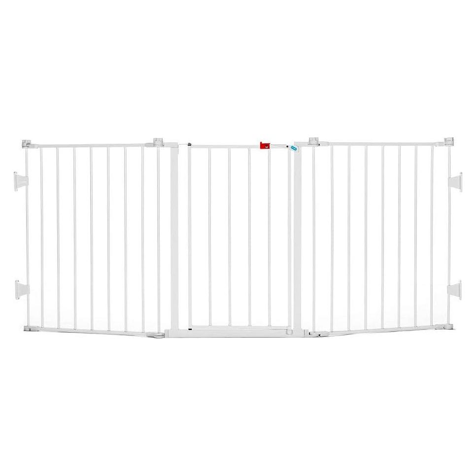 Puerta para Bebés Regalo Extra Ancha 76 cm 3 Paneles Seguridad