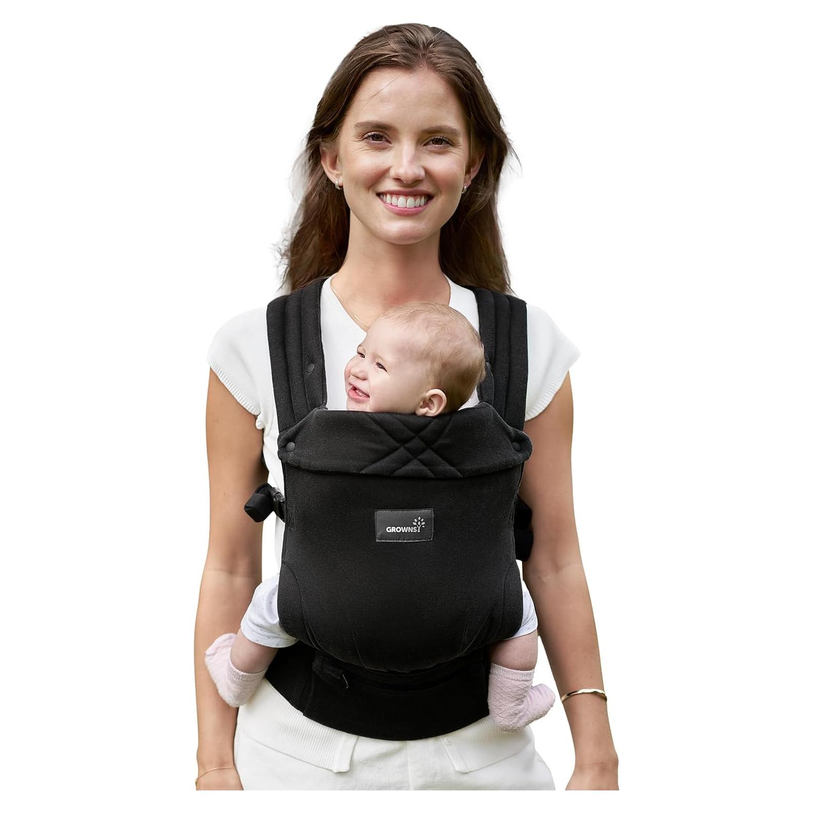 Portabebés Ergonómico GROWNSY Negro 3 a 20 kg