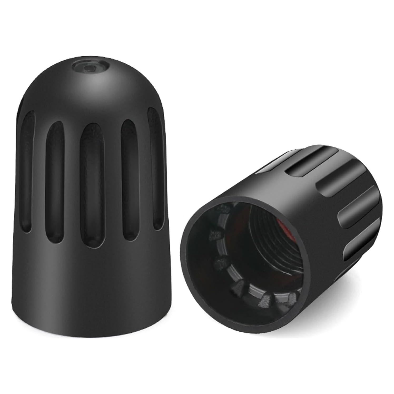 Tapa de Válvula de Neumático TPMSCENTER Universal Negra - 8 Piezas