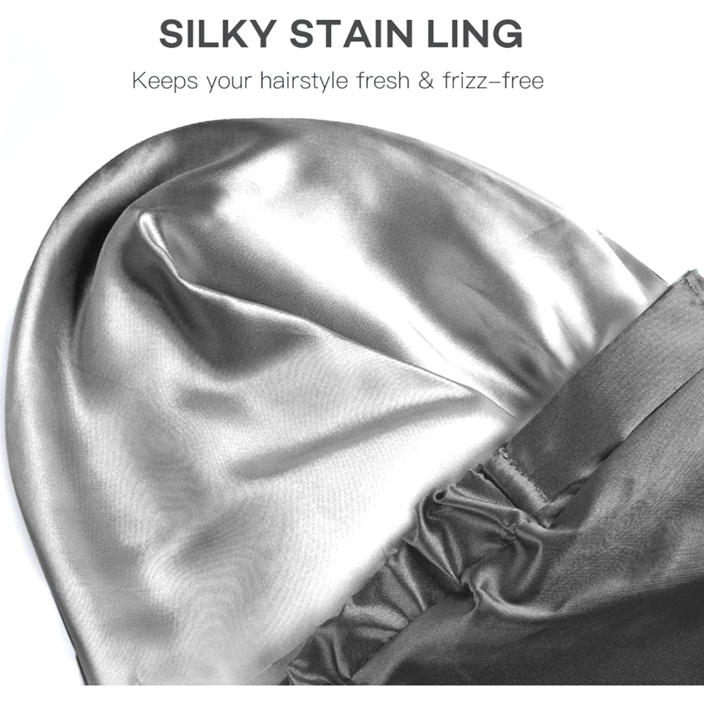 Gorro de Ducha Reutilizable Grande ZKLLGHE Negro Ajustable