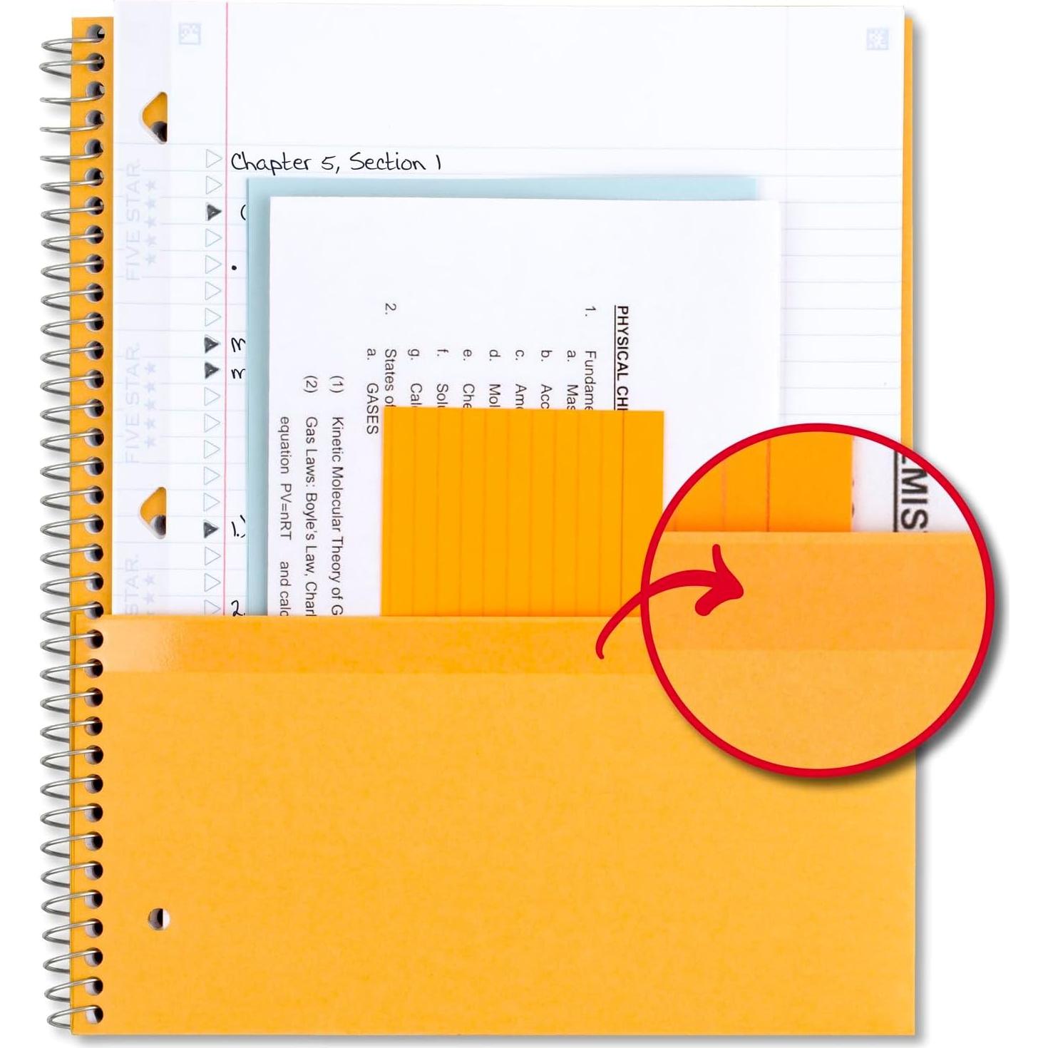 Cuaderno Espiral Five Star 5 Asignaturas 200 Hojas 21.6x27.9cm