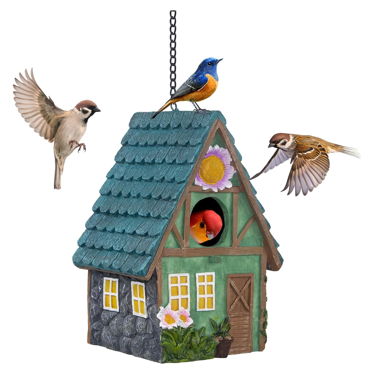 Casa de Aves de Resina Banllis 21x14.5x12.5cm para Exterior