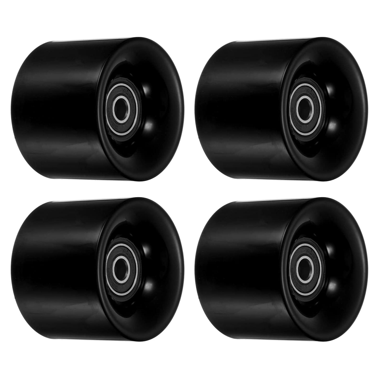 Ruedas de Longboard PATIKIL 45x60mm PU 80A Negras ABEC-9