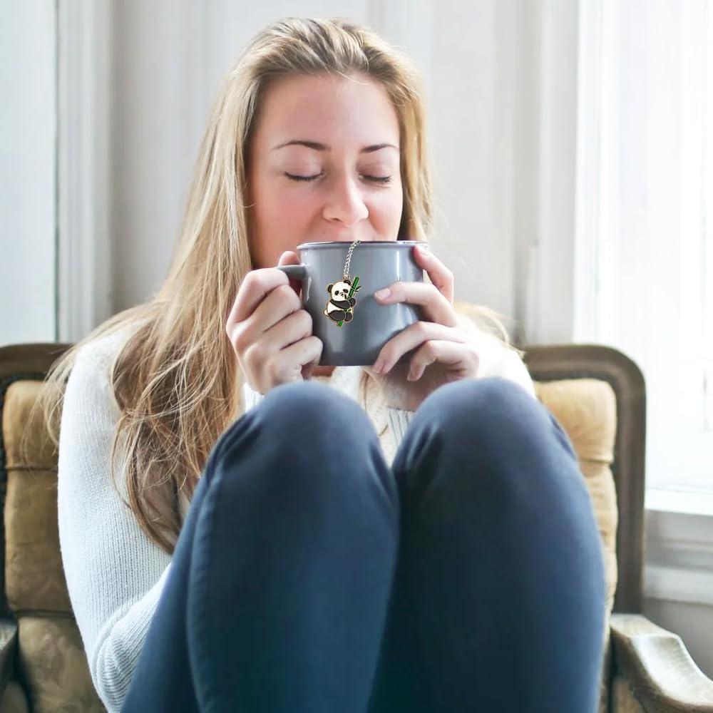 Infusores de Té de Acero Inoxidable HADEWEITE - 2 Pandas Lindos