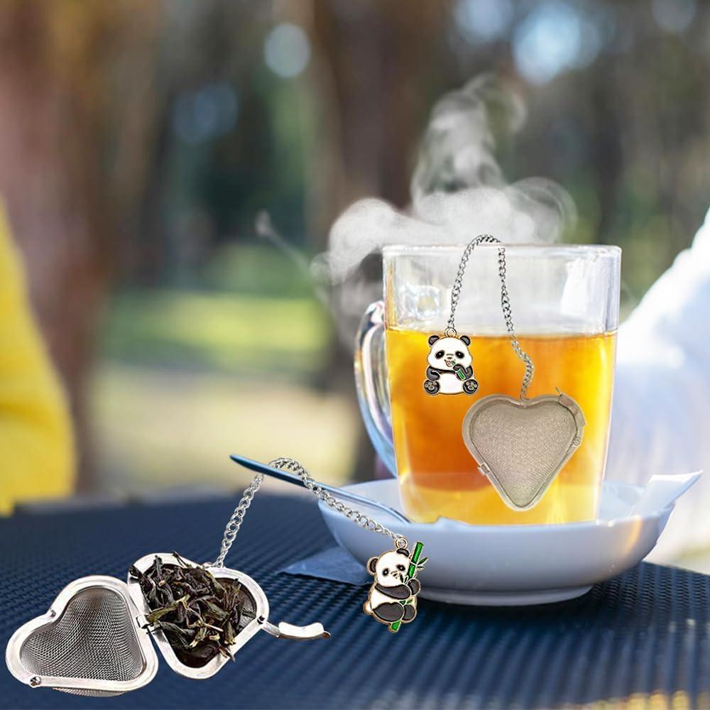 Infusores de Té de Acero Inoxidable HADEWEITE - 2 Pandas Lindos