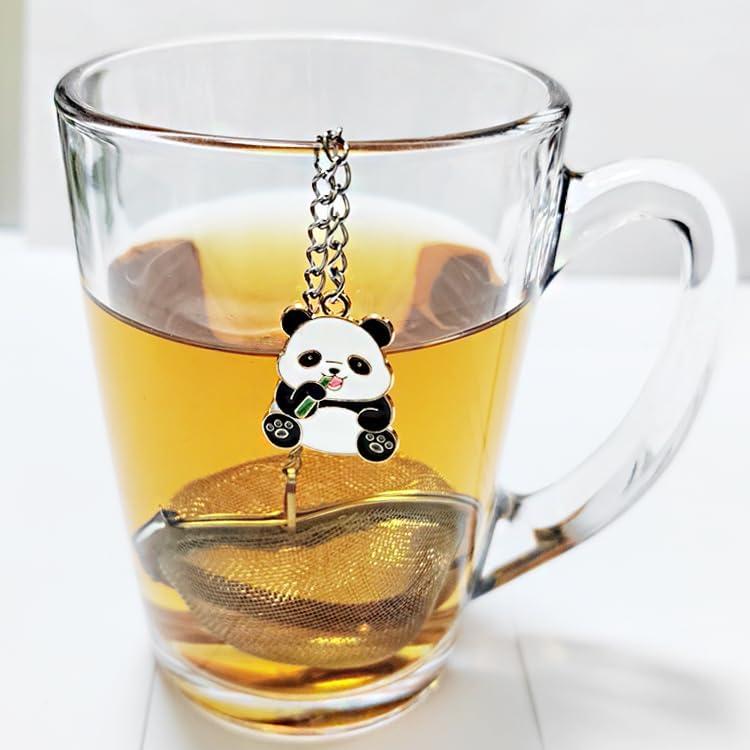 Infusores de Té de Acero Inoxidable HADEWEITE - 2 Pandas Lindos