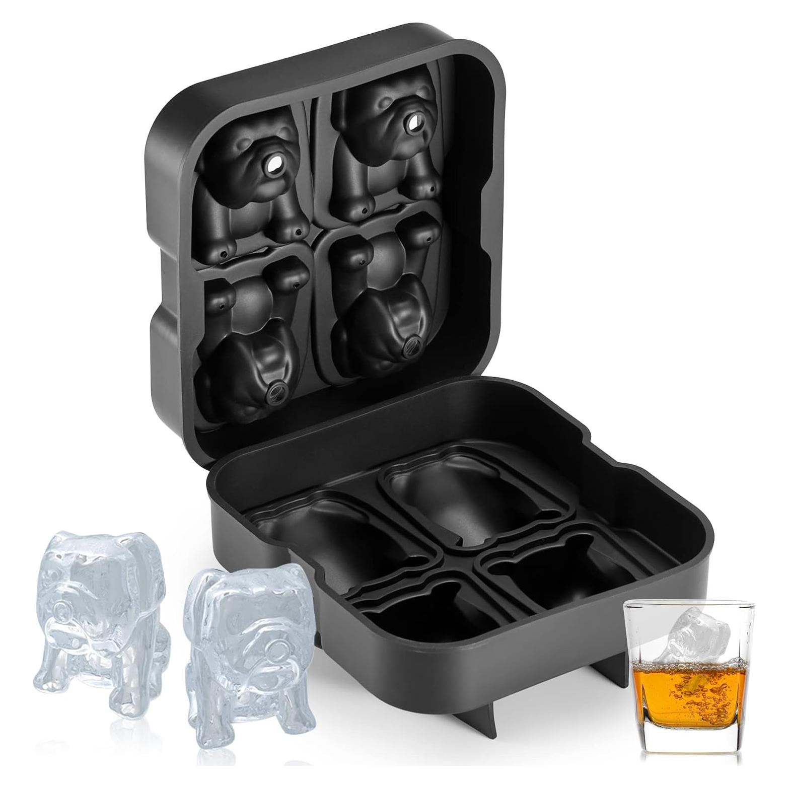 Molde de Hielo Bulldog Nax Caki 3D Grande 6.1 cm Silicona