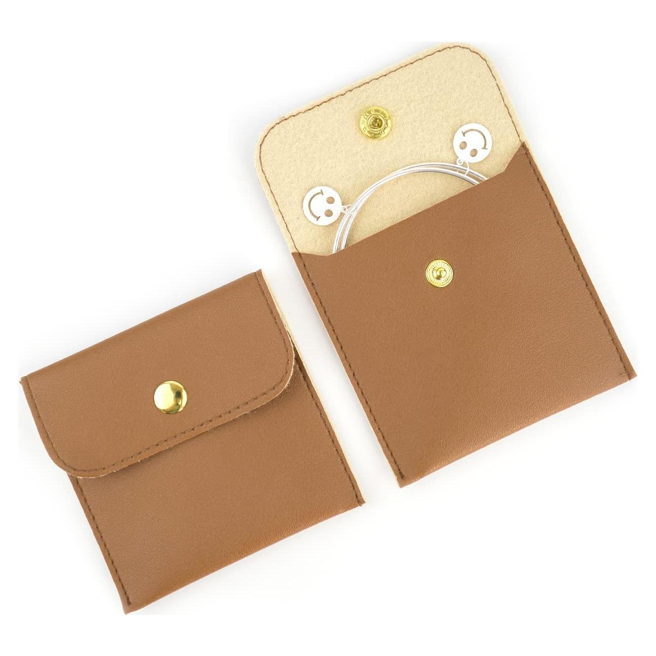 Bolsa de Joyería JIAFUJIN de Cuero Sintético Marrón