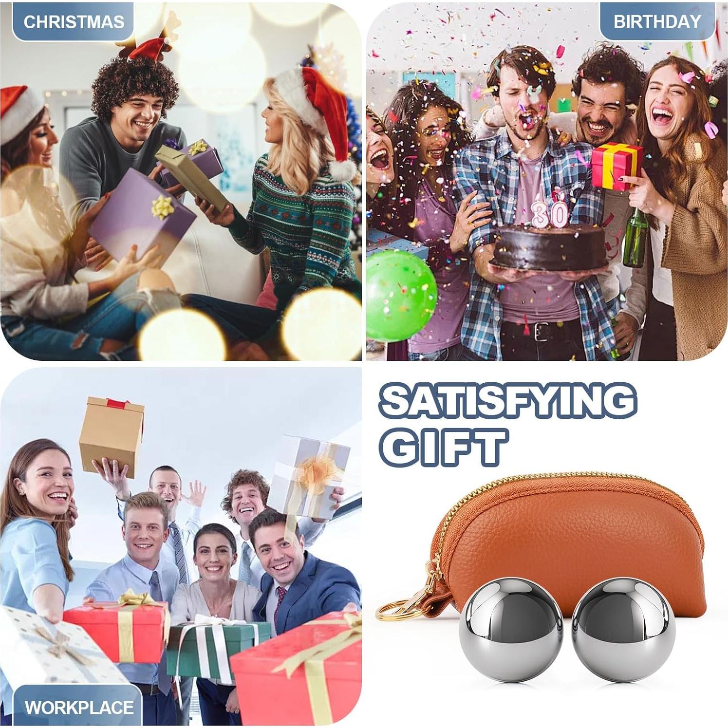 Bolas Baoding de Acero Inoxidable con Campana - 3.81 cm