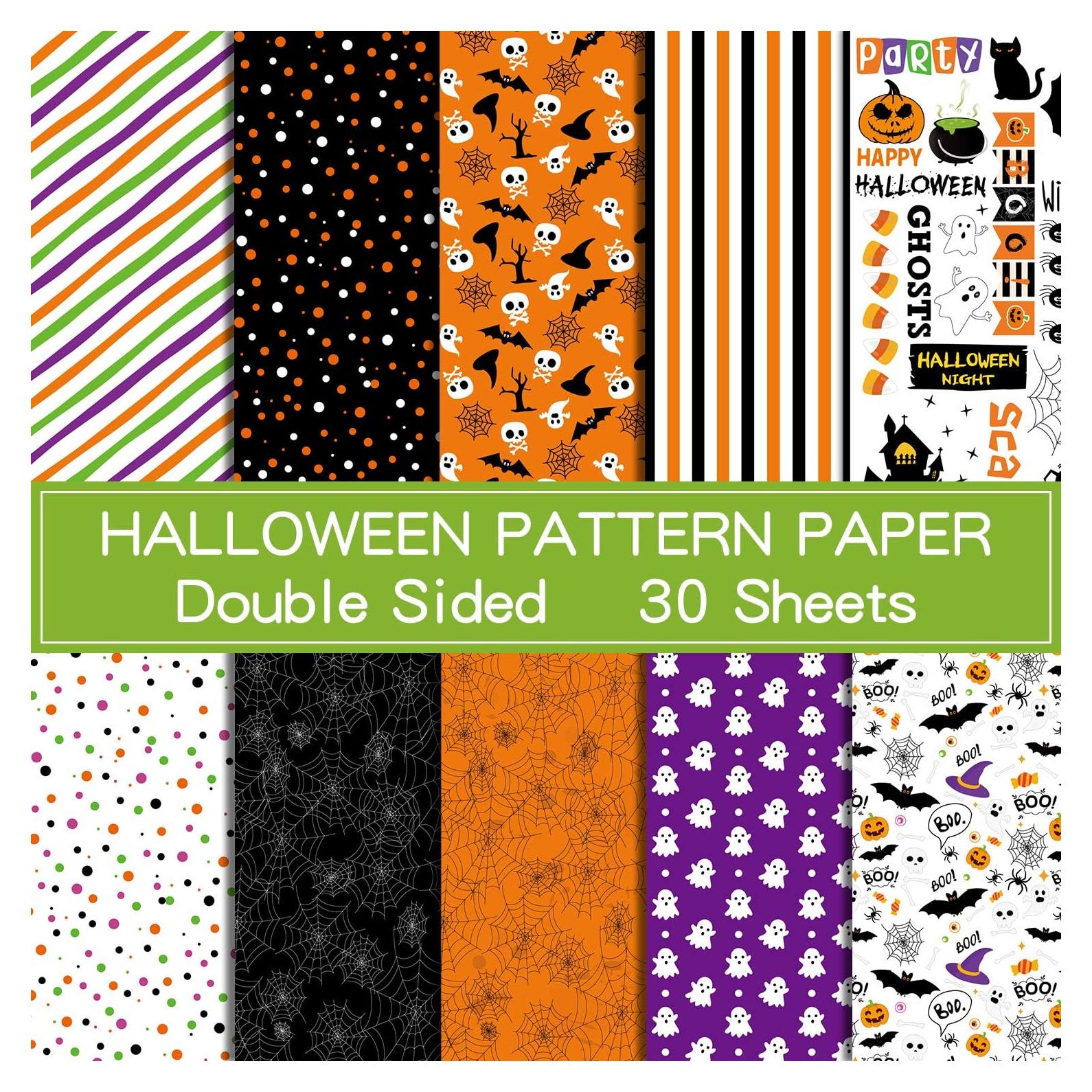 Conjunto de Papel Decorativo Halloween A4 ASTARON 30 Hojas