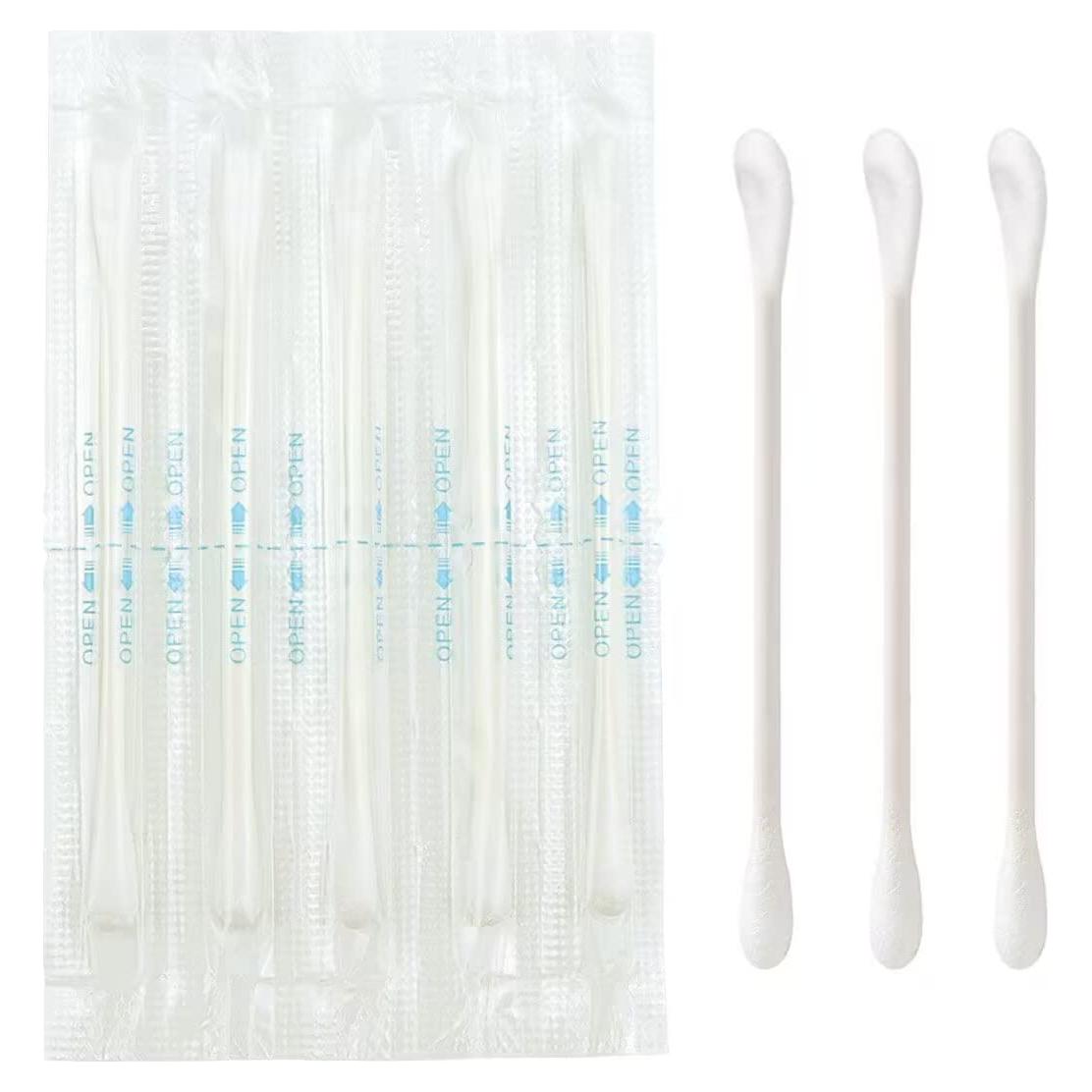 Hisopos de Algodón Sppry - 100 Unidades Doble Punta Redonda