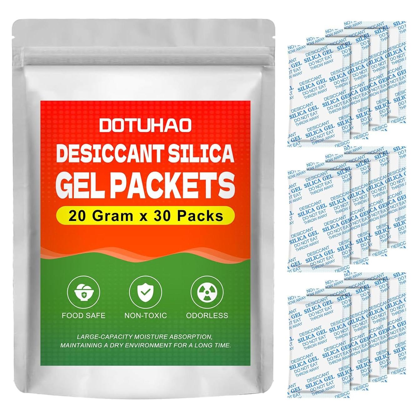 Paquetes de Gel de Sílice 20g - 30 Piezas Deshidratantes