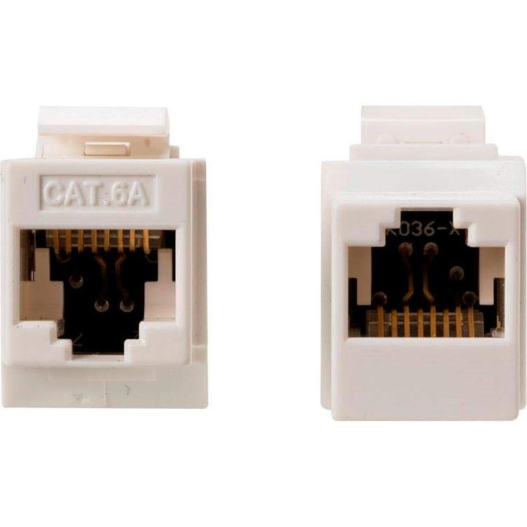 Acoplador Inline RJ45 Cat6A Monoprice Keystone Blanco