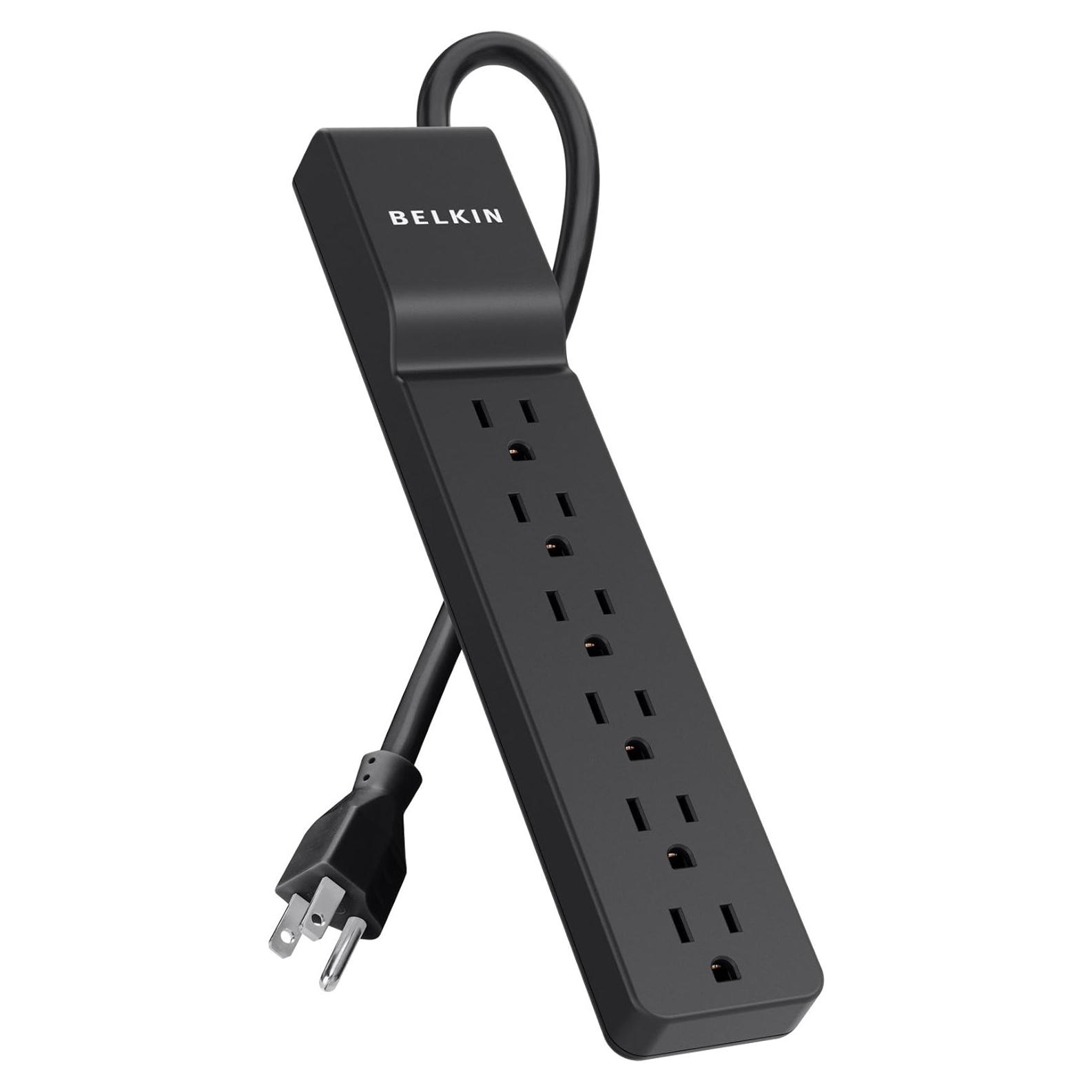 Protector Sobretensiones Belkin 6 Salidas 700 Julios 1.2m Negro