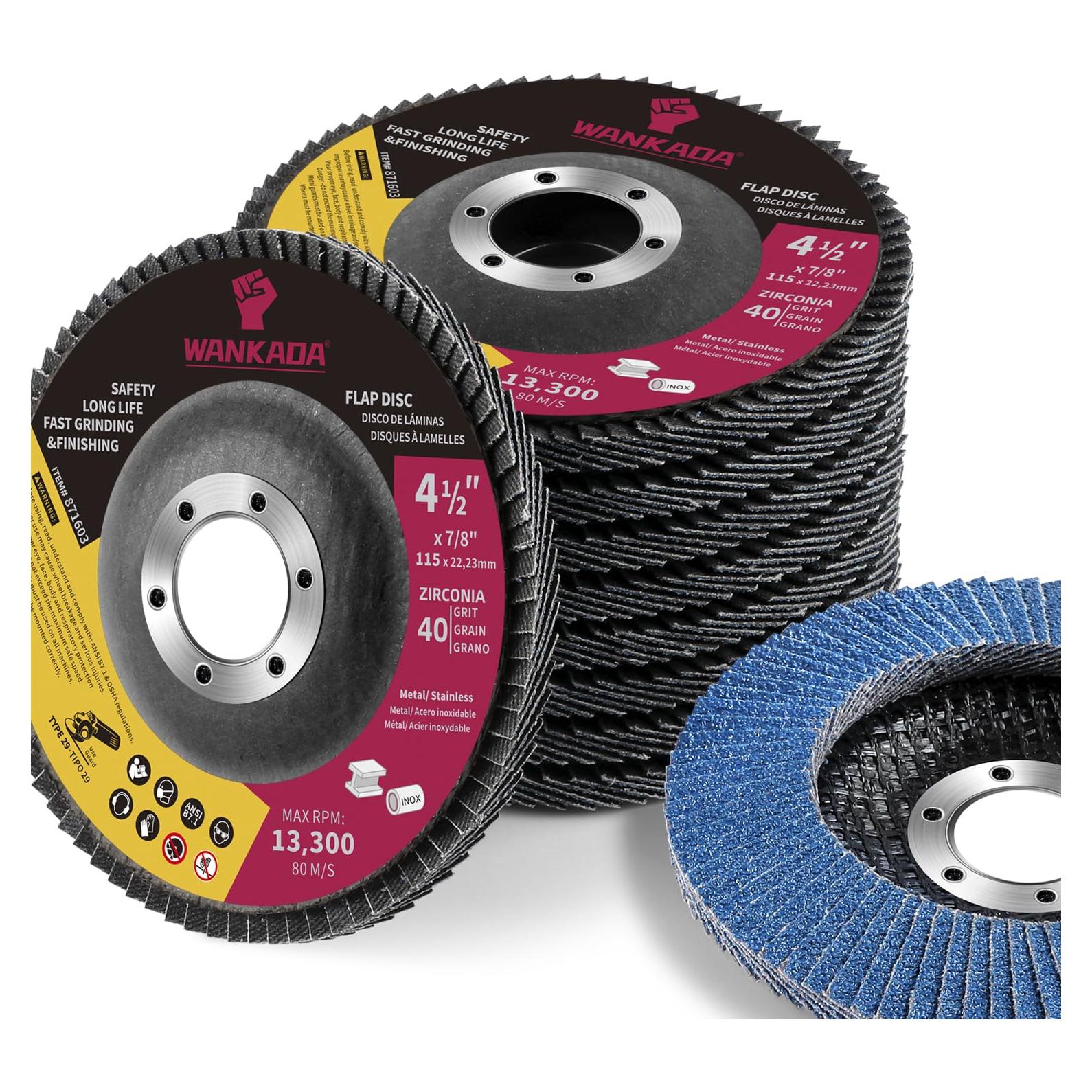 Disco de Lijado Abrasivo WANKADA 40 Granos 11.43 cm x 0.10 cm