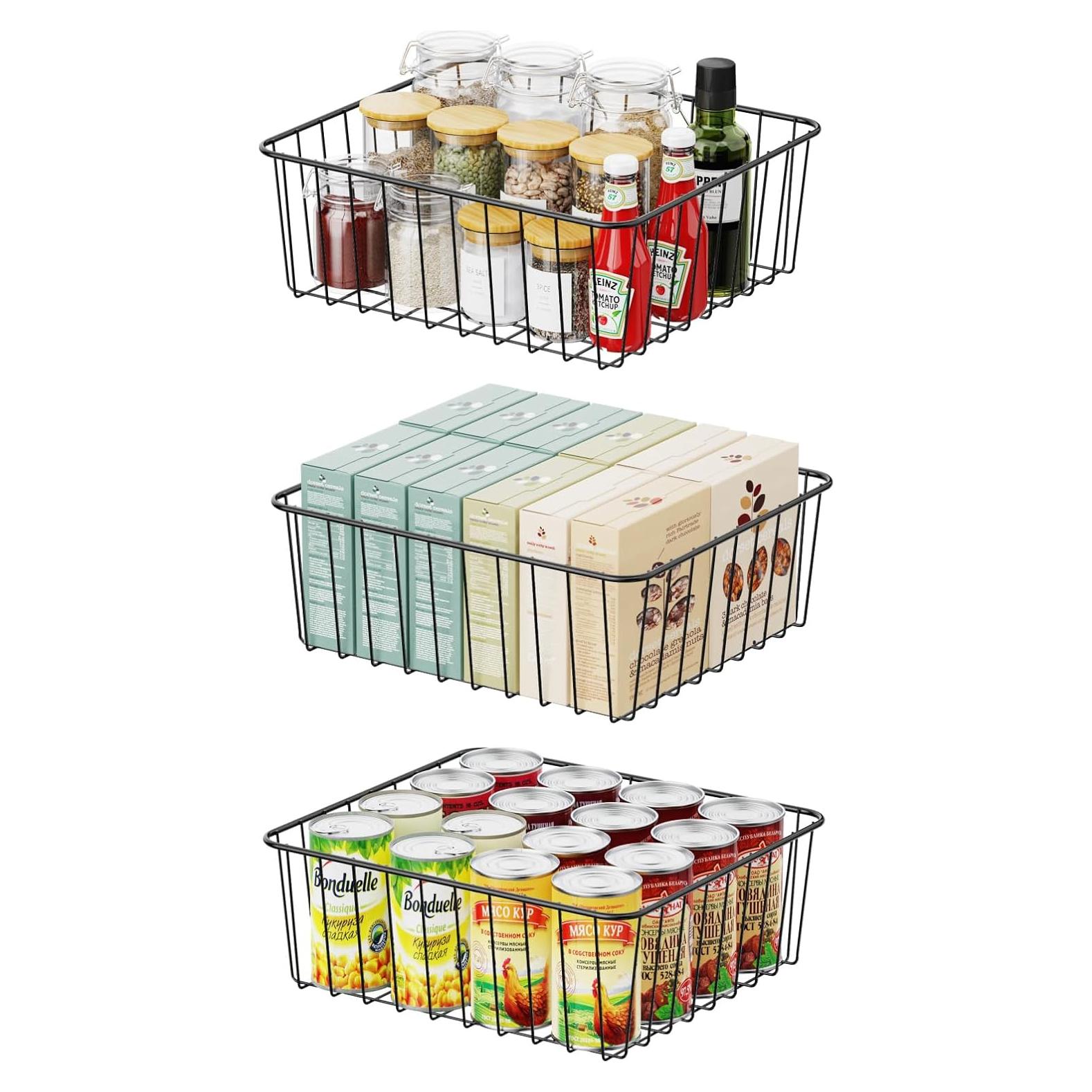 Organizador de Almacenamiento iSPECLE - 3 Cestas para Gabinetes Altos