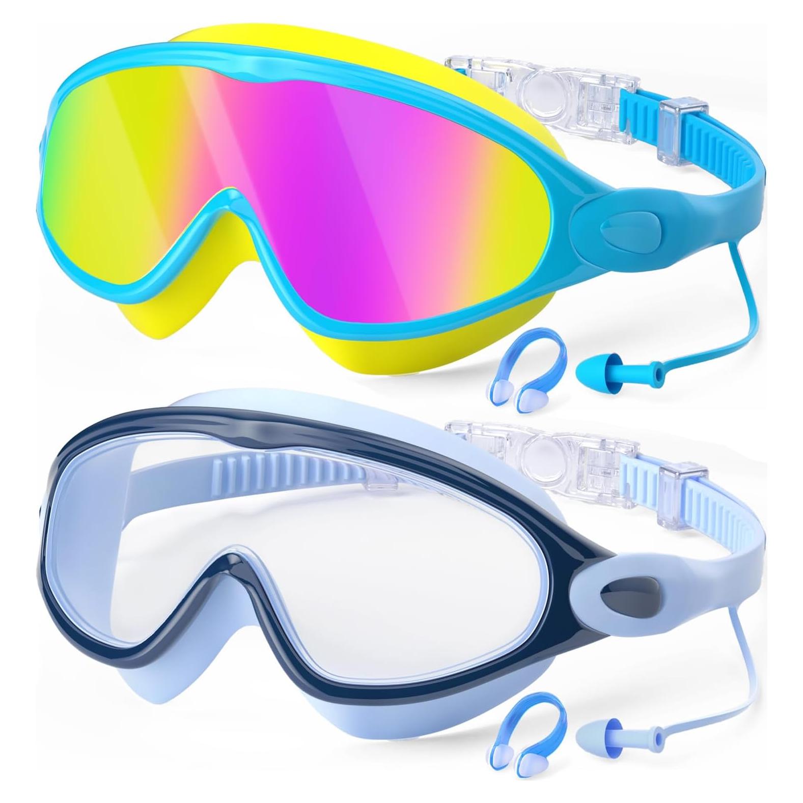 Gafas de Natación COOLOO para Niños Antivaho UV 2 Paquetes