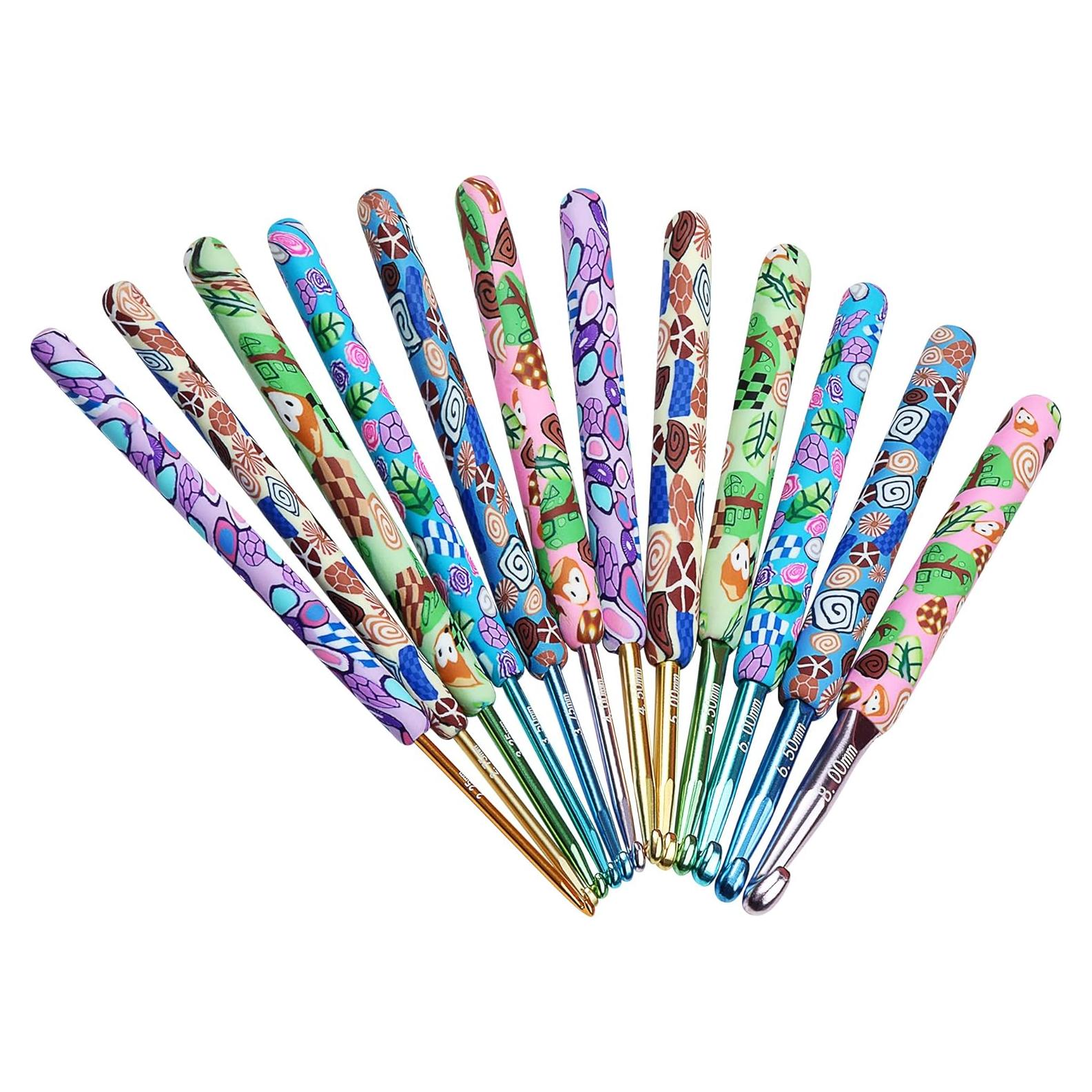 Juego de Ganchillos de Crochet Coopay 12 Piezas 2.25mm a 8mm