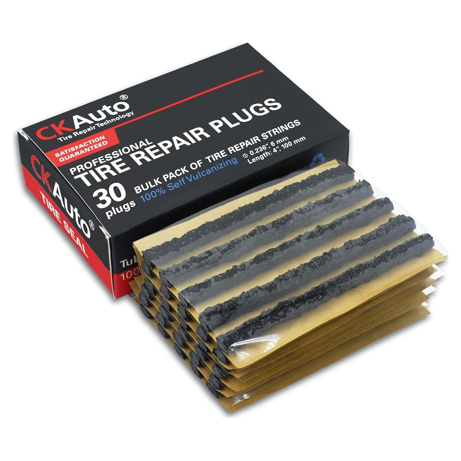 CKAuto 30pcs Cuerdas Negras 10.16 cm para Reparación de Neumáticos