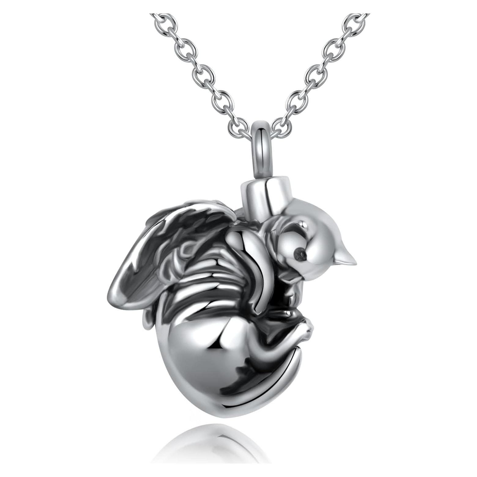 Collar de Urna de Crema QeenseKc Ángel Gato para Cenizas