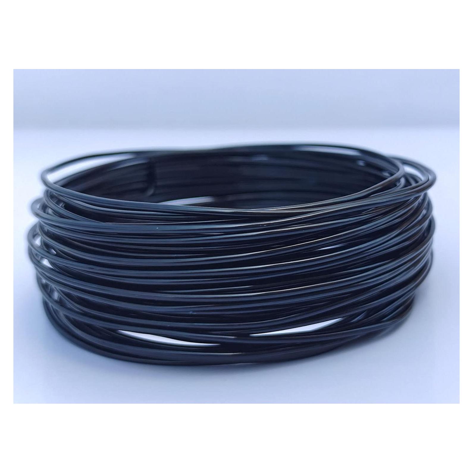 Alambre de Aluminio Anodizado 1.5mm Negro 15 Gauge 15m DIY