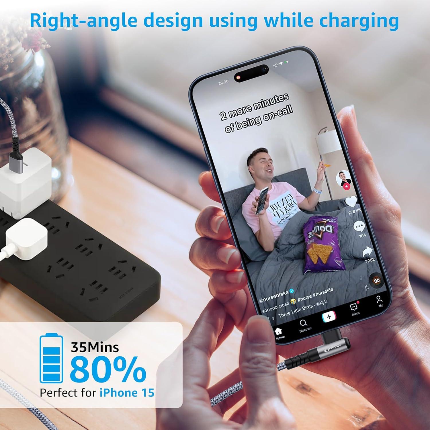 Cable USB A a C 0.91 m Ruaeoda Carga Rápida 3.1A