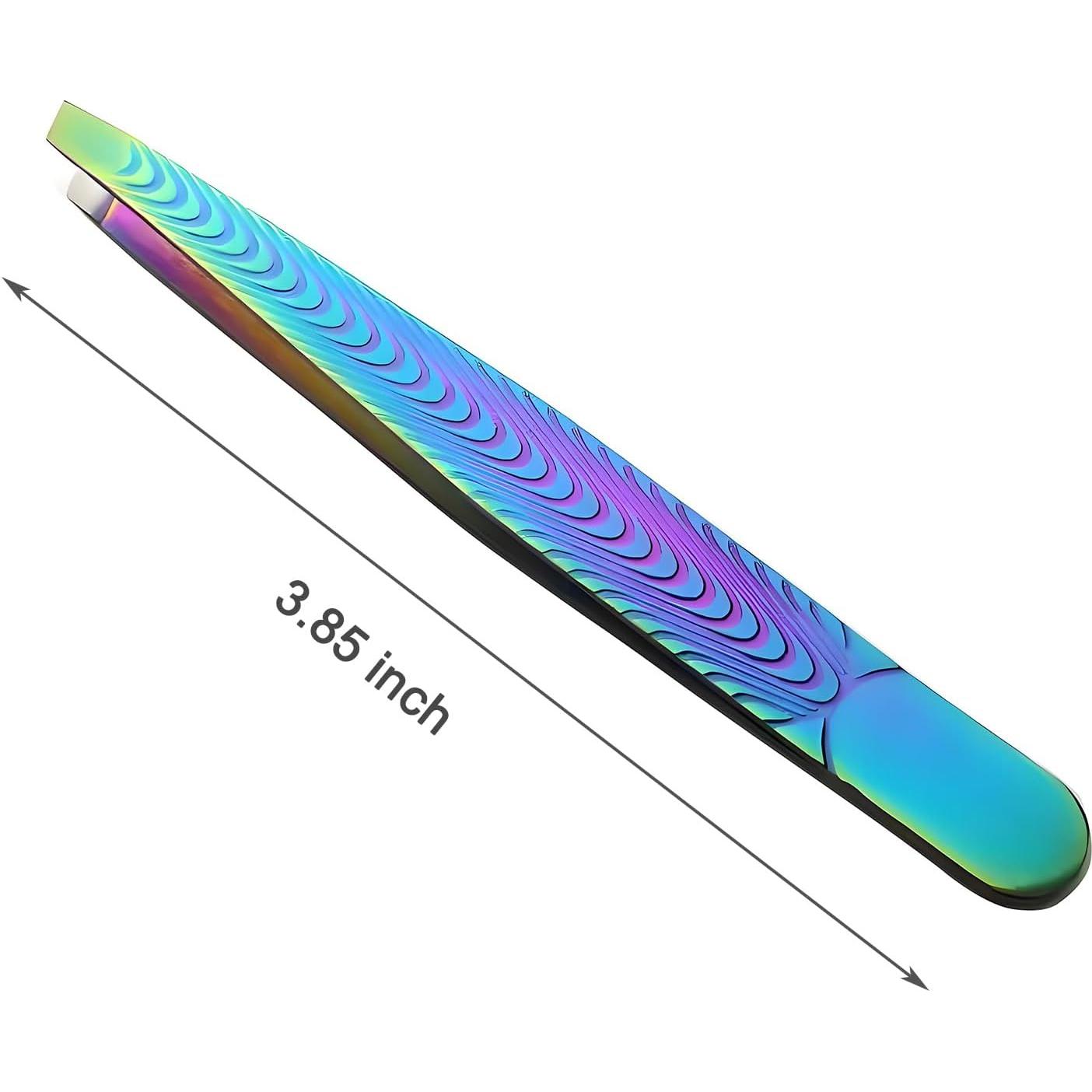 Pinzas de Cuidado Facial BAILALIBO de Acero Inoxidable Iridescente